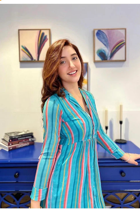 Harper Striped Skater Dress